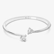 Swarovski Attract Soul White Crystal Heart Bangle 5518814 M