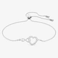 Swarovski Infinity Heart White Crystal Toggle Bracelet 5524421 M