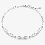 Swarovski Dextera Rhodium Plated Large Link Chain Necklace 5683360