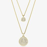 Swarovski Meteora Gold Tone Plated Layered Pendant Necklace 5683442