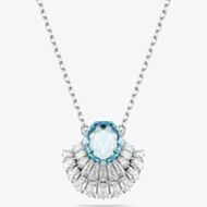 Swarovski Idyllia Rhodium Plated Blue Crystal Shell Necklace 5689195