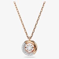 Swarovski Dextera Rose Gold Tone Plated Crystal Circle Necklace 5692257