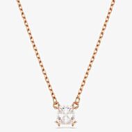 Swarovski Stilla Rose Gold Tone Plated Square Cubic Zirconia Necklace 5701904