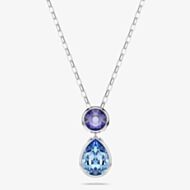 Swarovski Chroma Rhodium Plated Mixed Cut Crystal Pendant Necklace 5738473