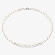 Swarovski Matrix Rhodium Plated White Crystal Pearl Necklace 5747746