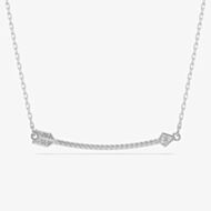 Swarovski Idyllia Rhodium Plated Crystal Arrow Necklace 5737293