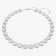 Swarovski Una Angelic Rhodium Plated Cushion Cut Multi Halo Necklace 5751326