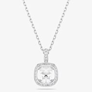 Swarovski Una Angelic Rhodium Plated Cushion Cut Halo Pendant 5754340