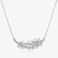 Swarovski Vienna Rhodium Plated Feather Pendant 5756111