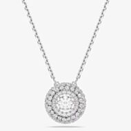 Swarovski Sublima Rhodium Plated Round Cut Cluster Pendant 5738246