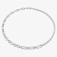 Swarovski Matrix Rhodium Plated Half Tennis Necklace 5747732