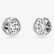 Swarovski Imber Rhodium Plated White Round Stud Earrings 5696073