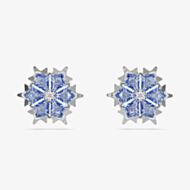 Swarovski Magic Rhodium Plated Blue Zirconia Snowflake Stud Earrings 5734242