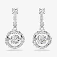 Swarovski Constella Rhodium Plated Dancing Stone Earrings 5738194