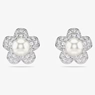 Swarovski Ariana Grande x Swarovski Pearl Flower Stud Earrings 5756098
