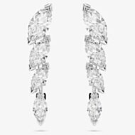 Swarovski Mesmera Rhodium Plated Marquise Cut Stud Earrings 5748007