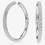 Swarovski Dextera Rhodium Plated Hoop Earrings 5754156