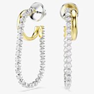 Swarovski Hyperbola Two Tone Hoop Earrings 5749366