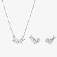 Swarovski Mesmera Mixed Cuts Rhodium Plated Jewellery Set 5665829