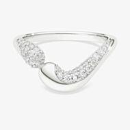 Swarovski Classica Sterling Silver Round Cut Open Ring 5742582 55