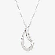Swarovski Classical Sterling Silver Twisted Teardrop Pendant 5740344