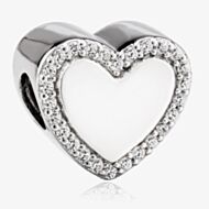 Rosa Lea Pave Edge Heart Charm AM-2THB011605