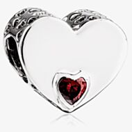Rosa Lea Red Offset Heart Charm AM-2THB005904-Red