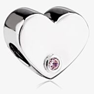 Rosa Lea Pink Heart Charm AM-2THB006204-Pink