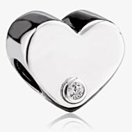 Rosa Lea White Heart Charm AM-2THB006204-White