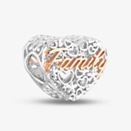 Rosa Lea Openwork Family Heart Charm AM-2THB023507