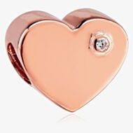 Rosa Lea White Offset Heart Charm AM-2THB001806