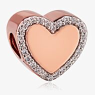 Rosa Lea Pave Edge Heart Charm AM-2THB011606
