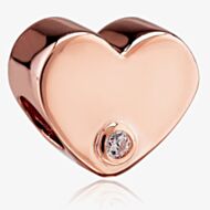 Rosa Lea White Offset Heart Charm AM-2THB006206-White