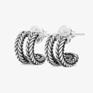 Buddha To Buddha Barbara Silver Hoop Earrings 114 ONE