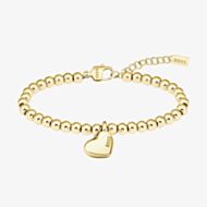 BOSS Beaded Gold Tone Honey Heart Bracelet 1580643