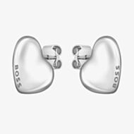 BOSS Honey Silver Heart Stud Earrings 1580563