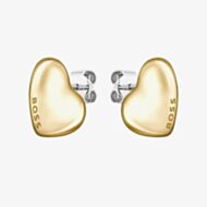 BOSS Honey Gold Plated Heart Stud Earrings 1580564