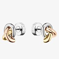 BOSS Harmonie Three Colour Cross Link Stud Earrings 1580773