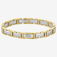 BOSS Nolan Two Tone Stainless Steel Linked Chain Bracelet 1580793