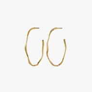 Maanesten Echo Gold Plated Twisted 43mm Half Hoop Earrings 9863A