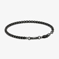Steel & Barnett Black Stainless Steel Box Link Bracelet B-BOX02