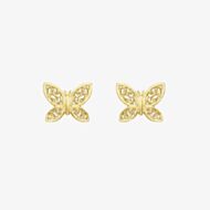 9ct Yellow Gold Filigree Butterfly Stud Earrings 1.55.6879