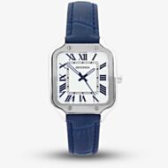 Sekonda Ladies Classic Rene White Dial Blue Leather Strap Watch 40738