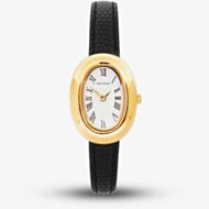 Sekonda Ladies Classic Bellamy Oval Dial Black Leather Strap Watch 40743