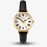 Sekonda Classic Cream Dial Black Leather Strap Watch 40085