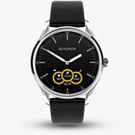 Sekonda Mens Hybrid Black Leather Strap Smartwatch 30150