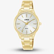 Lorus Ladies Silver Dial Gold Tone Bracelet Watch RG258YX9