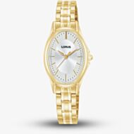 Lorus Ladies Gold Tone Oval Bracelet Watch RRX88JX9