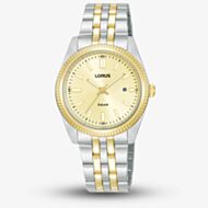 Lorus Ladies Classic Gold Dial Two Tone Bracelet Watch RJ280BX9