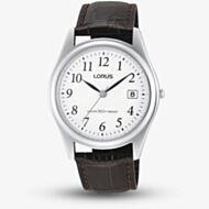 Lorus Dark Brown Leather Strap Watch RS965BX9